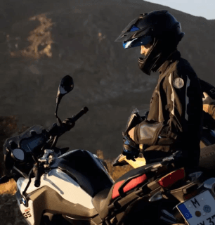 Motorcycles in garage