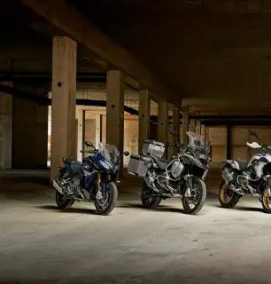 Motorcycles in garage
